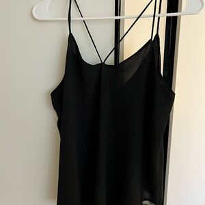 Black Sleeveless Backless Camisole